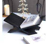 Peiaw Porte-revues En Bois Noir - Support À Revues En Forme De X Rangement Stable Pour Magazines,prospectus Et Livres De Poche Pas De Montage Nécessaire Design Compact Facile À Nettoyer