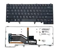 Peidesi Clavier de remplacement US avec pointeur rétroéclairé compatible avec Dell Latitude E5420 E5430 E6220 E6320 E6330 E6420 E6430 E6440 Series