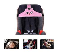 PeiDog Motif chaton rose Support de tête de siège de voiture pour bébé, ceinture de sommeil fixe pour siège de voiture, sangle de tête pour tout-petits et enfants (Rose)