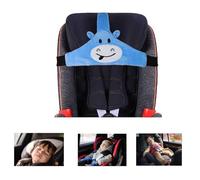 PeiDog Motif de veau bleu Support de tête de siège de voiture pour bébé, ceinture de sommeil fixe pour siège de voiture, sangle de tête pour tout-petits et enfants (bleu).