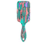 Peigne 3D en forme de cactus vert, peigne démêlant, brosse à cheveux sains, brosse à cheveux secs et humides