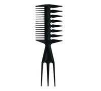 Peigne 5pc Wide Teeth Hairbrush Men Hair Beard Trim Hairdressing Brush Hairstyle Barber Styling Tools Salon Accessories(Dark Brown)