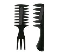 Peigne 5pc Wide Teeth Hairbrush Men Hair Beard Trim Hairdressing Brush Hairstyle Barber Styling Tools Salon Accessories(Dark Red)