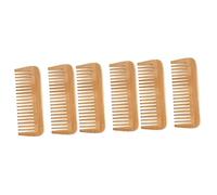 Peigne, 6 pièces peigne en bois massif brosse à cheveux for cheveux bouclés peigne de massage à dents larges peigne portable peigne non statique brosse à cheveux en bois peigne à cheveux bouclés peign