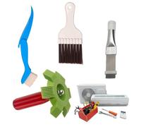 Peigne À Ailettes De Climatisation - Kit De Nettoyage D'ailerons De Climatiseur 4 Pièces | Peigne De Climatiseur En Acier Inoxydable | Brosse De Nettoyage Des Ailettes Du Climatiseur | Kit De Nettoyag