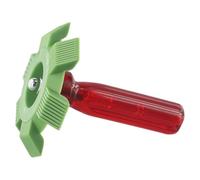 Peigne à ailettes pour climatiseur avec 6 tailles 8-15 FPI pour lisser et nettoyer les ailettes de condensateur et de refroidisseur d'huile, poignée compacte en plastique vert