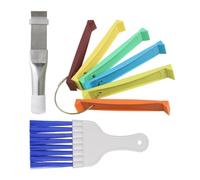Peigne à ailettes pour climatiseur - Poils rigides portable et multifonction, pour climatiseur, climatiseur, maison, bureau, appartement, dortoir