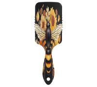 Peigne à air noir à fleurs d'abeilles, brosse antistatique, peigne à cheveux sains, brosse démêlante professionnelle