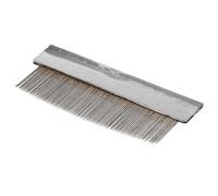 Peigne à Archet de Violon Argenté, en Métal, 84 Dents | Outil de Peignage pour Entretien, Poignée Ergonomique, Dents Fines, pour Résidus de Colophane et Crin