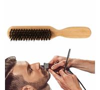Peigne à barbe - Brosse à barbe et peigne à moustache avec poils de sanglier, brosse à barbas pour homme avec poignée dans, brosses pour épilation | outil de soin de Barbas