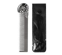 Peigne à barbe cool pour homme - Peigne de poche à dents fines - Outil de coiffure, barbier