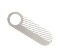 Peigne à barbe en acier inoxydable - Peigne de poche - Peigne de voyage - Outil d'entretien - Peigne en acier inoxydable pour façonner et coiffer la barbe - Peigne de voyage pour l'entretien