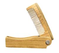 Peigne à barbe en bois pour homme - Peigne à barbe de poche - Peignes de poche pliables en bois pour hommes, peignes portables, style antistatique pour