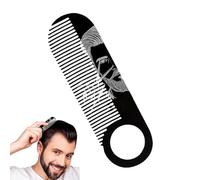 Peigne à barbe - Peigne à moustache à dents fines et peigne à barbe | Outil de métier à en acier inoxydable | Brosse à moustache à dents fines, outil de façonnage portable anti-accrocs, brosse