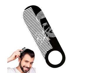 Peigne à barbe - Peigne à moustache à dents fines et peigne à barbe | Outil de métier à en acier inoxydable | Brosse à moustache à dents fines, outil de façonnage portable anti-accrocs, brosse