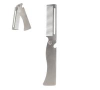 Peigne à barbe - Peigne à moustache pliable en acier inoxydable | Appareil de soin portable des cheveux et de la barbe Brosse à cheveux pour le voyage et les soins quotidiens pour peigner les cheveux