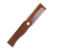 Peigne à barbe pliable - Brosse à barbe portable en bois | Peigne à moustache en bois naturel antistatique, compact et pliable pour l'entretien de la barbe