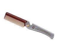 Peigne à barbe pliant, peigne à barbe pliant, lisseur antistatique, pour salon de coiffure, soins de la barbe à la maison et en déplacement, la brosse lisse, peigne rond en peigne(01#)