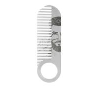 Peigne à barbe pour hommes en acier inoxydable, outil de peigne à cheveux compacte, pinceau de style lisse, conception ergonomique, structure élégante 4.02x1.26x0,08 pouces, pour le toilettage