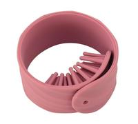 Peigne à Bracelet en Silicone, Peigne à Cheveux de Massage Créatif, Outil de Soins de Coiffure de Salon de Démêlage de Massage de Cheveux Portable (PINK)