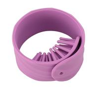 Peigne à Bracelet en Silicone, Peigne à Cheveux de Massage Créatif, Outil de Soins de Coiffure de Salon de Démêlage de Massage de Cheveux Portable (PURPLE)