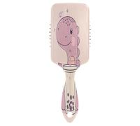 Peigne à cheveux 3D en forme de dinosaure tenant le thé aux bulles, brosses démêlantes, brosse à cheveux saine pour femme, brosse à cheveux humide et sèche