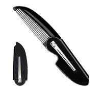 Peigne à cheveux à dents - Peigne à barbe pour moustache à dents, accessoire de toilettage de poche, styles de formes, visage, pattes, lignes fines