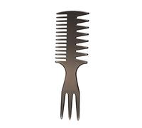 Peigne à cheveux à trois côtés - Brosse à cheveux afro pour homme à dents larges
