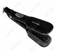 Peigne à cheveux à vapeur - TD® - Lisseur boucleur - Céramique de tourmaline - 10 segments - Noir et blanc