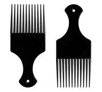 Peigne à Cheveux Africain Pick, 2 Pcs Pick Afro Comb Peigne Afro de Coiffure en Plastique pour Boucles Coiffure Comb Outil de Coiffure