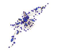 Peigne à Cheveux Alliage de Zinc Bleu en Cristal pour Mariage | Coiffe de Mariée, pour Fête et Bal, Éclat Solide, Mise en Place Facile