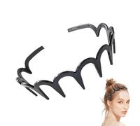 Peigne à cheveux antidérapant en forme de Z avec dents de requin | Bandeau ondulé pour se laver le visage et les coiffures | Accessoire adapté aux filles et aux hommes à la maison