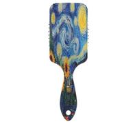 Peigne à cheveux avec coussin bleu tournesols étoilés, brosse à cheveux démêlante, brosse à cheveux saine pour femme, brosse sèche et humide