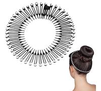 Peigne à cheveux circulaire - Outil extensible circulaire complet - Accessoire rétractable pour un coiffage sécurisé - Bandeau flexible avec dents emboîtables - Matériel de salon - Bande antidérapante