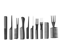 Peigne à cheveux coiffant 10 pièces brosse à cheveux pour hommes stylistes ensemble de peigne de coiffure professionnel peigne de coiffure de barbier ensemble d'outils de coiffure