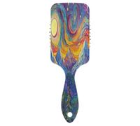 Peigne à cheveux coloré aux couleurs vives, nuit étoilée, brosse démêlante, brosse à cheveux saine, brosse à cheveux humide et sèche