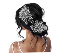 Peigne à cheveux de mariage pour mariée, bandeau de mariage en strass, accessoires cheveux en cristal pour femmes et filles, argent