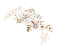 Peigne à Cheveux de Mariée Alliage Blanc, en Cristal pour Mariage | Accessoire Délicat pour Fiancées et Demoiselles D’honneur, Style Élégant, pour Coiffure de Mariage