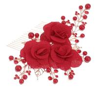 Peigne à Cheveux de Mariée en Alliage, Perles et Cristaux, Vintage Chinois | Accessoire Décoratif pour Voile et Chignon, Mariage ou Vin D’honneur, Style Élégant, Pose Facile