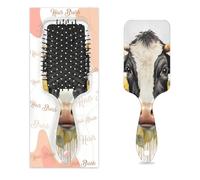 Peigne à cheveux de massage antistatique avec coussin d'air, brosse à cheveux pour animaux de ferme, bétail, taureau, animal de la ferme avec tournesol carré pour cuir chevelu brosse de massage pour