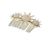 Peigne à cheveux délicat en forme d'étoile avec strass pour femme, fête d'anniversaire, carnaval