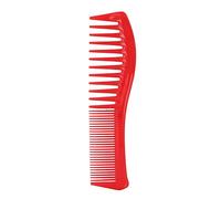 Peigne à cheveux démêlant, outil de coiffure Portable pour Salon, peigne à dents larges et fines pour la coiffure à domicile, barbier, plastique ABS 18cm (Rouge)