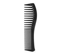 Peigne à cheveux démêlant, outil de coiffure Portable pour Salon, peigne à dents larges et fines pour la coiffure à domicile, barbier, plastique ABS 18cm (Noire)