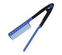 Peigne à cheveux en forme de V avec brosse à lamelles | Outil de coiffure avec poignée ergonomique, idéal pour la maison, le dortoir, les voyages d'affaires et une utilisation quotidienne