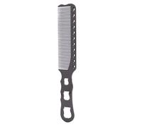 Peigne à cheveux en métal, peigne de barbier, peigne de coupe de cheveux à dents fines pour stylistes et barbiers professionnels, matériau en aluminium, taille compacte (Noire)
