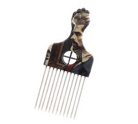 Peigne à cheveux en métal pour cheveux afro Pick Peignes de coiffure Peigne de coiffure Outil de coiffure pour cheveux bouclés noirs Afro Pick
