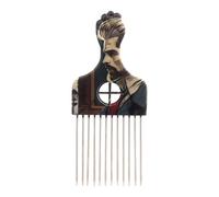 Peigne à cheveux en métal pour homme et femme - Outil de coiffure afro