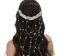 Peigne à cheveux en perles de mariée, accessoire de cheveux de mariée, accessoire de coiffure de mariée, accessoire de tête élégant pour fête, danse, banquet, classicisme grec avec charme bohème