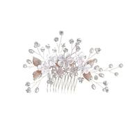 Peigne à cheveux exquis en cristal et perles pour mariée et événement formel