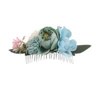 Peigne à Cheveux Fleurs Bohème pour Mariée, Mariage Femme | Polyester et Fer, Design Léger à Fixation Sûre, Cérémonies Plage et Extérieur, Usage Quotidien